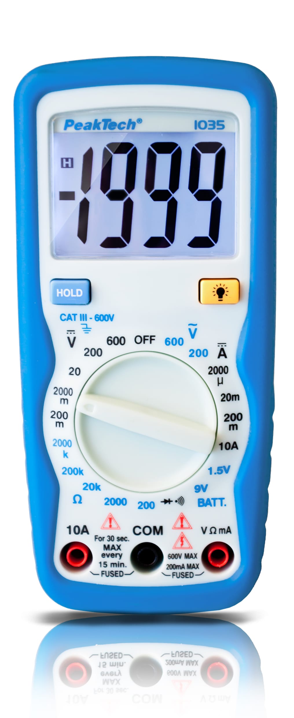 PeakTech® P 1035 600V AC / DC digital multimeter ~ 2000 digit LCD