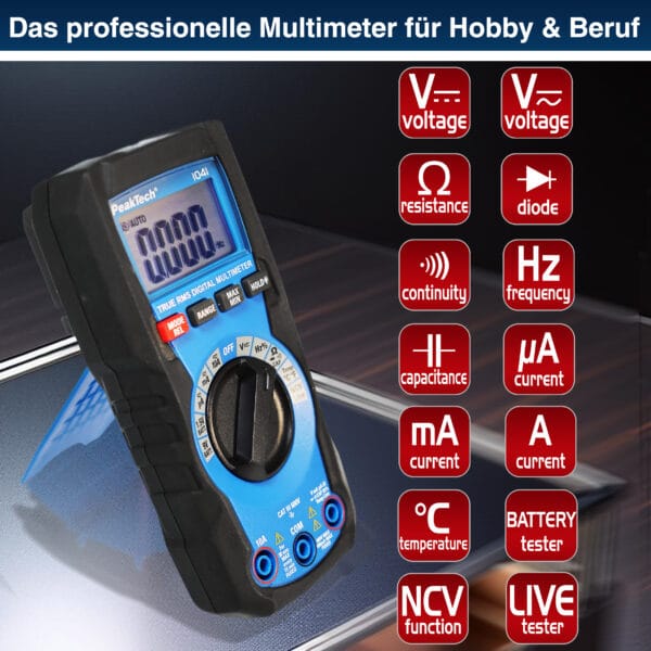 PeakTech® P 1041 TrueRMS Digital Multimeter 4000 Counts, Auto.Range - Image 3