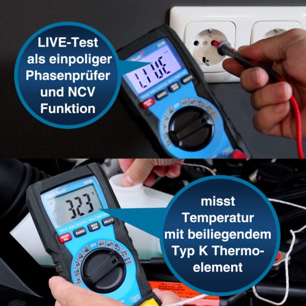 PeakTech® P 1041 TrueRMS Digital Multimeter 4000 Counts, Auto.Range - Image 6