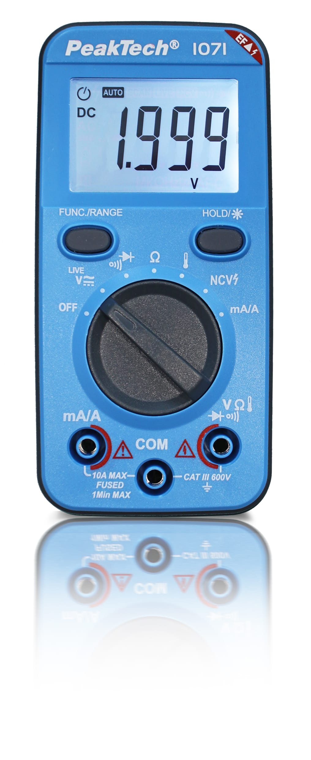 PeakTech® P 1071 600V AC/DC Multimeter with NCV & Live-Test