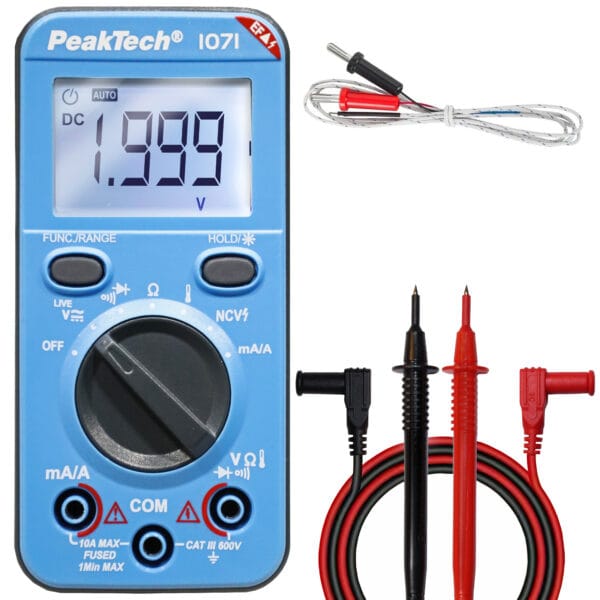 PeakTech® P 1071 600V AC/DC Multimeter with NCV & Live-Test - Image 2
