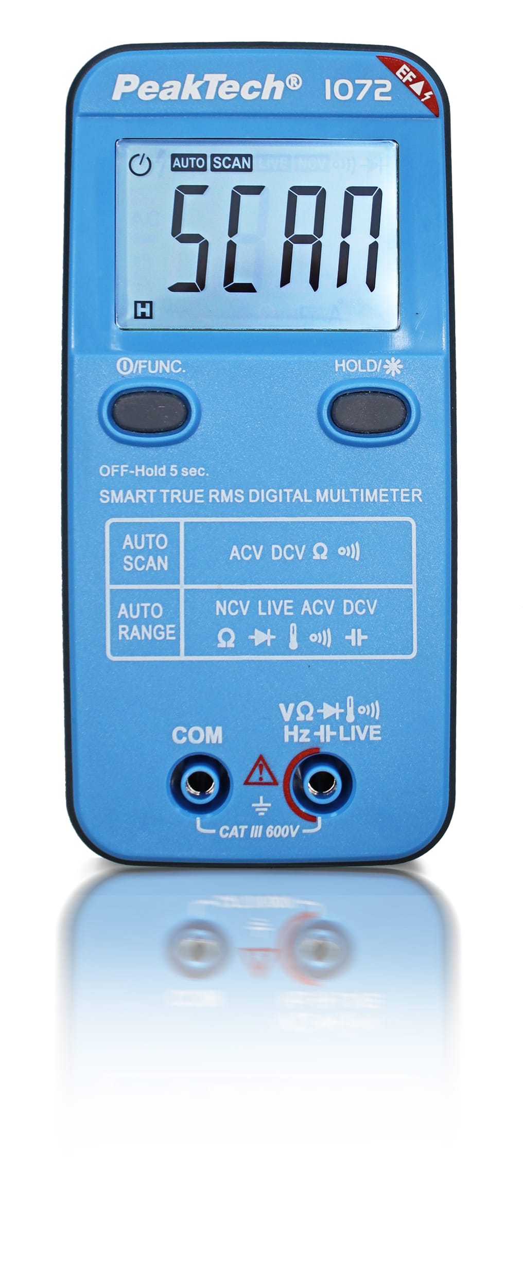 PeakTech® P 1072 600V AC/DC smart multimeter with NCV & Live-test