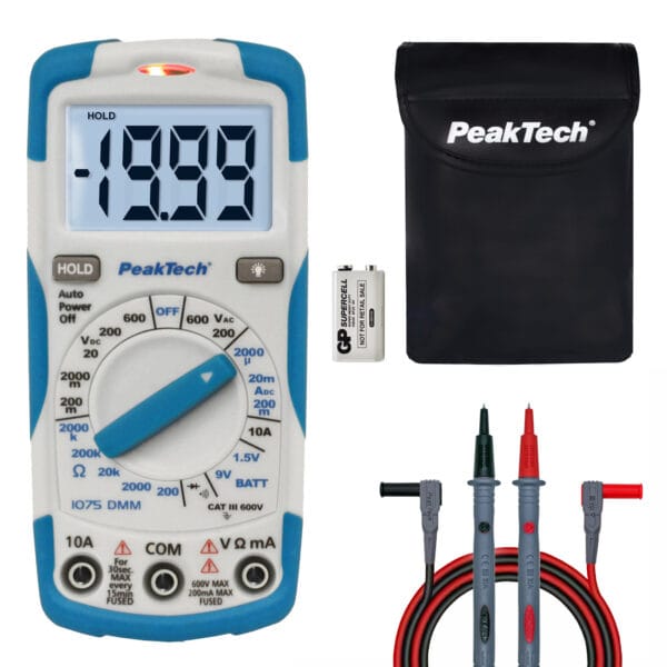 PeakTech® P 1075 600V AC / DC digital multimeter ~ 2000 digit LCD - Image 2