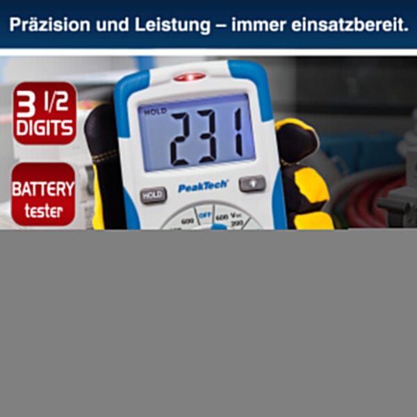 PeakTech® P 1075 600V AC / DC digital multimeter ~ 2000 digit LCD - Image 4