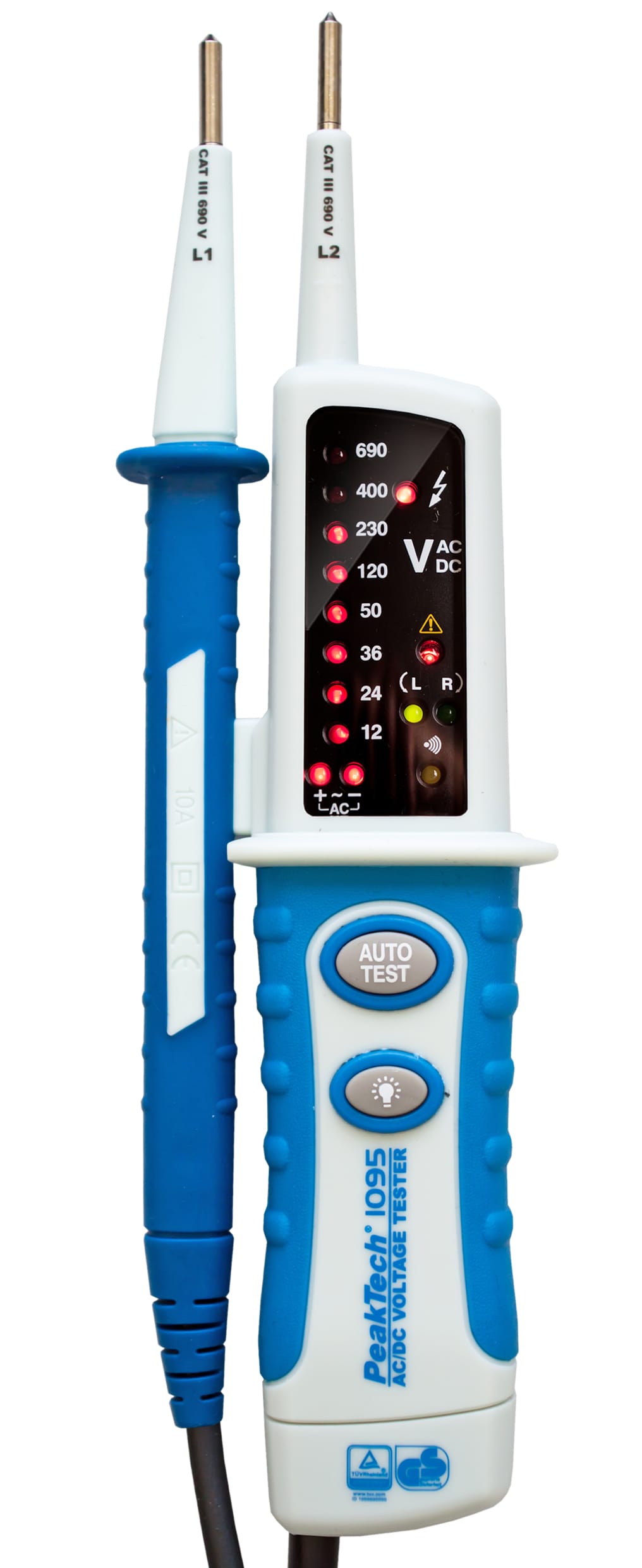 PeakTech® P 1095 AC/DC-Voltage Tester with LED display