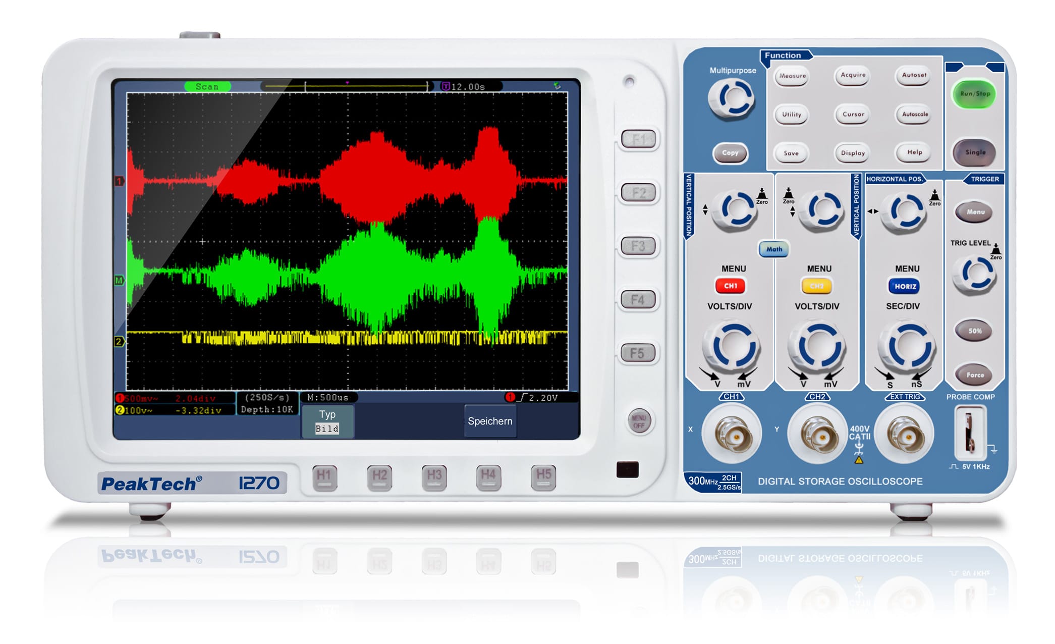 PeakTech® P 1270 300 MHz/2CH