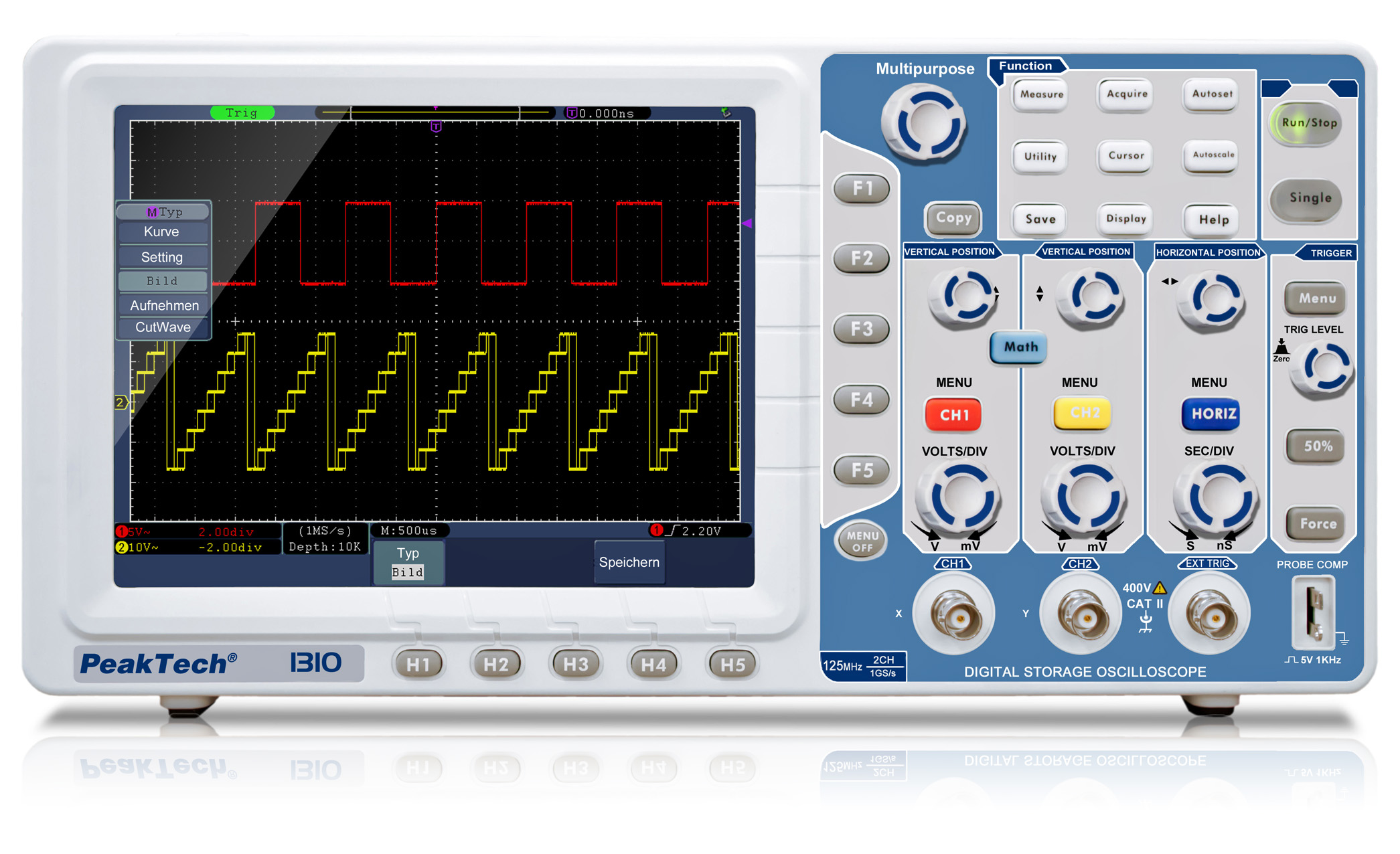 PeakTech® P 1310 125 MHz /2 CH