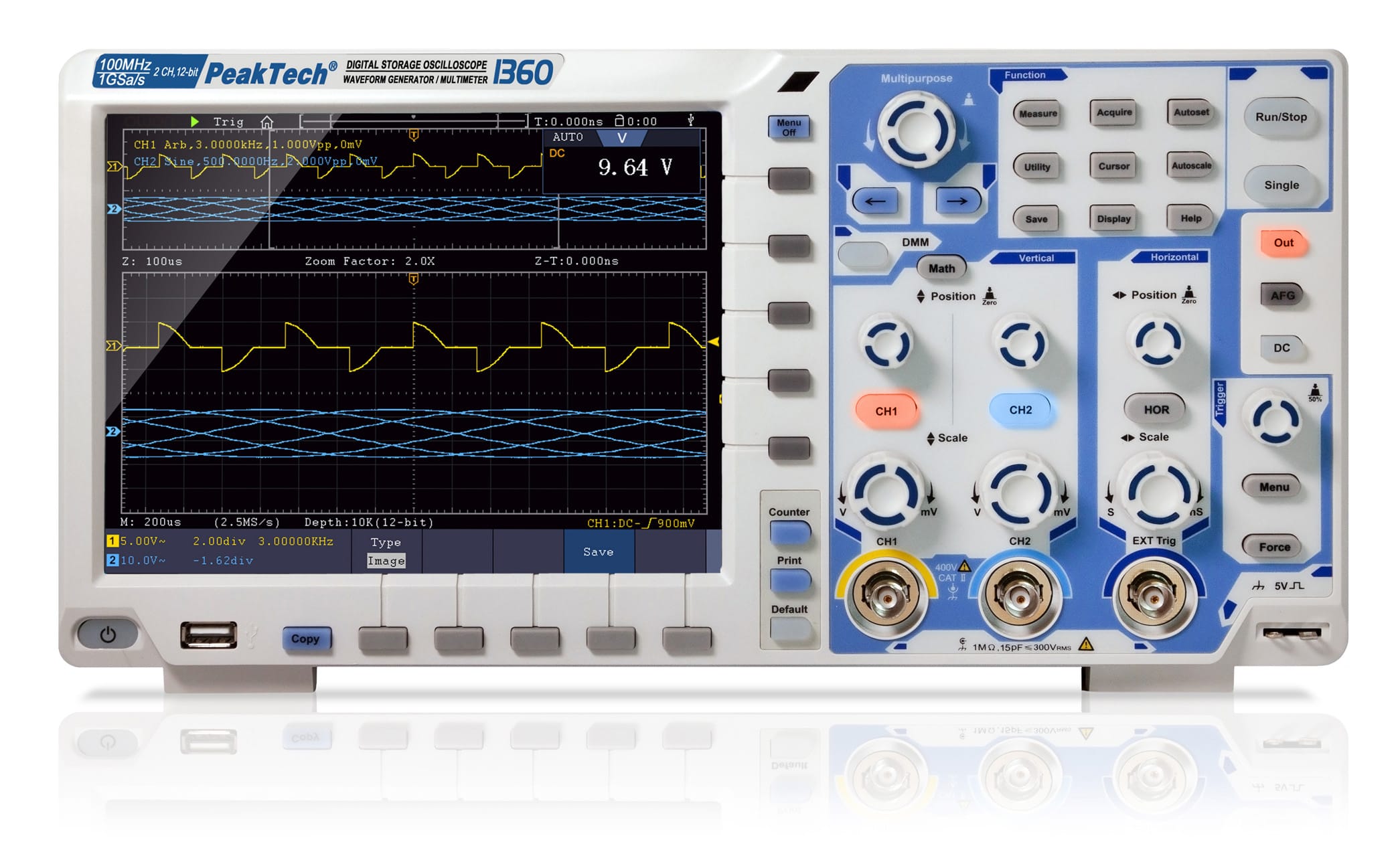 PeakTech® P 1360 100 MHz / 2 CH