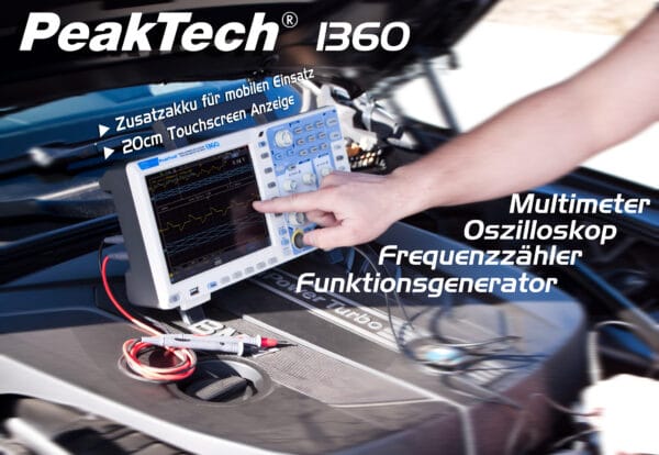 1 GS/s touchscreen oscilloscope
