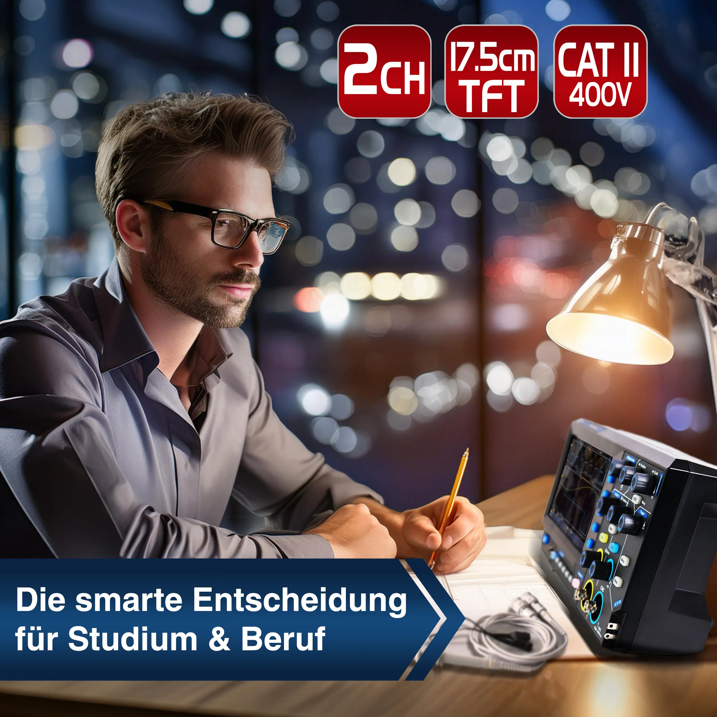 PeakTech® P 1401 10 MHz / 2CH, 100MS/s Digital storage oscilloscope - Image 4