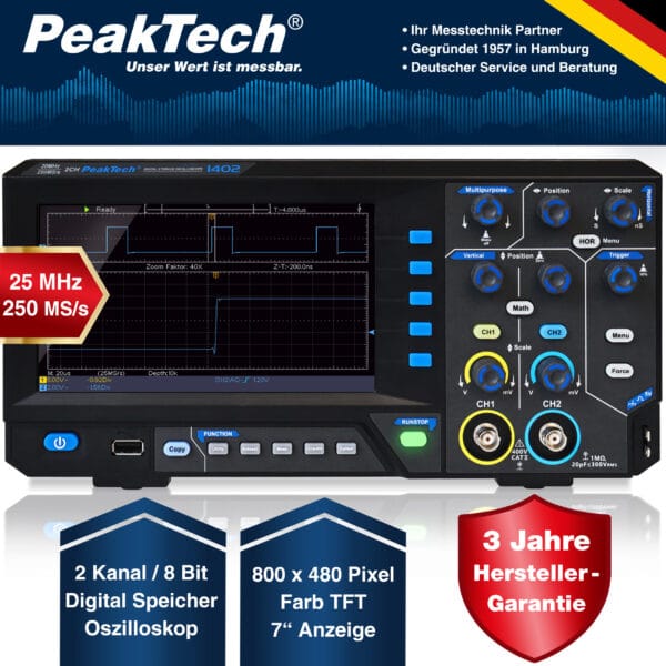 250MS/s Digital storage oscilloscope