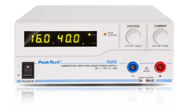 PeakTech® P 1525 Laboratory power supply DC 1 - 16 V / 0 - 40 A