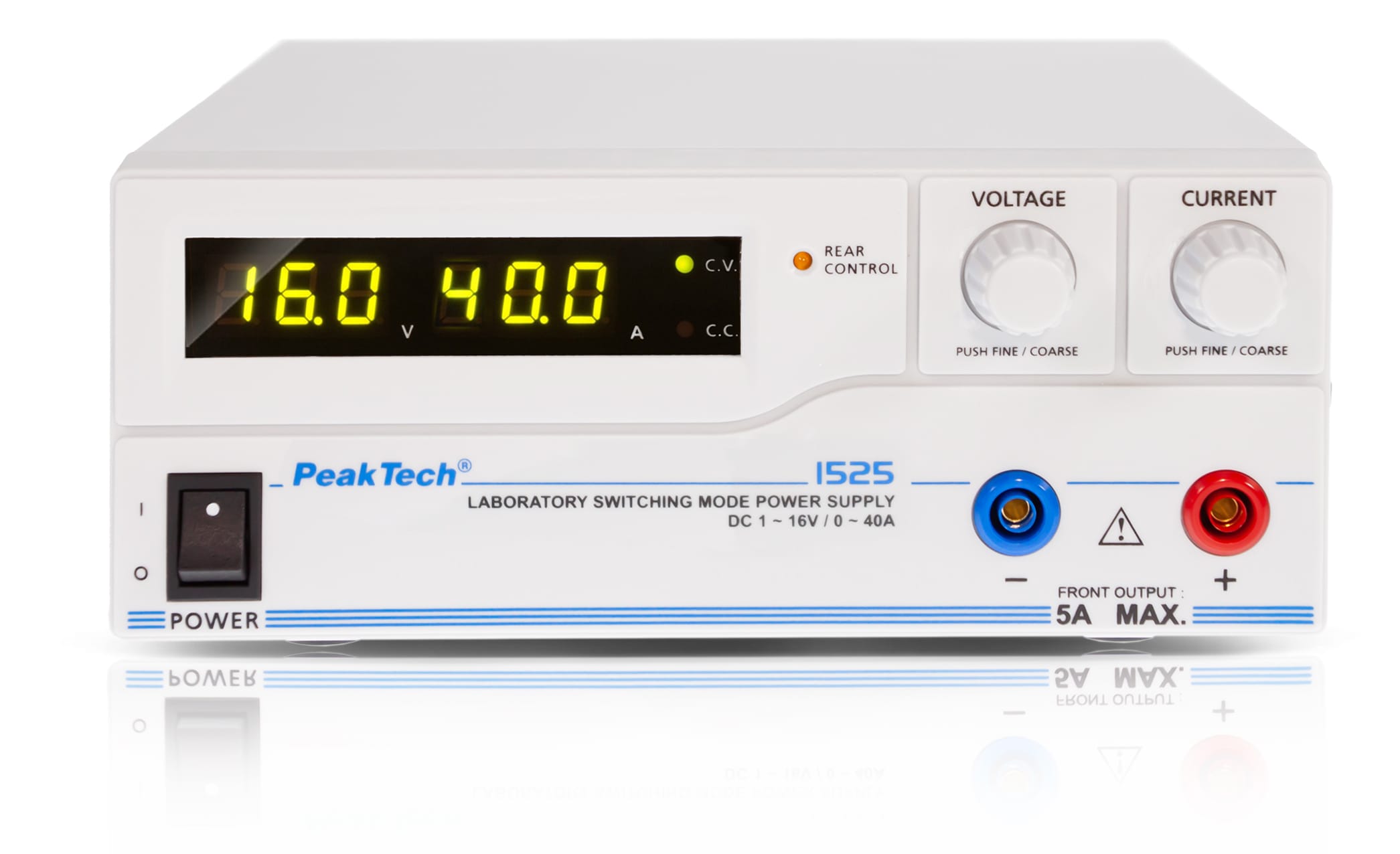PeakTech® P 1525 Laboratory power supply DC 1 - 16 V / 0 - 40 A