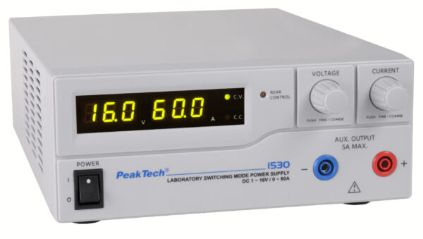 PeakTech® P 1530 Laboratory power supply DC 1 - 16 V / 0 - 60 A - Image 3