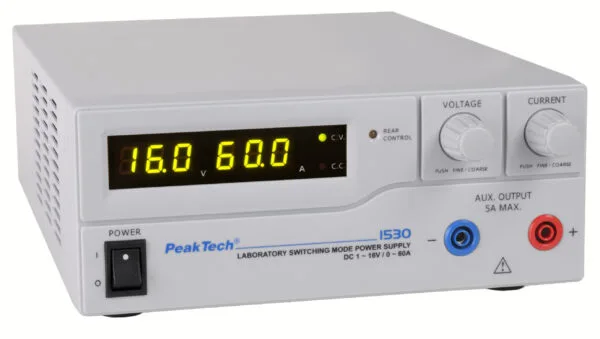 PeakTech® P 1530 Laboratory power supply DC 1 - 16 V / 0 - 60 A - Image 3