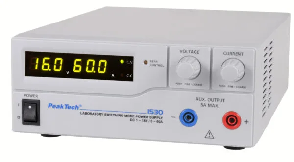 PeakTech® P 1530 Laboratory power supply DC 1 - 16 V / 0 - 60 A - Image 2