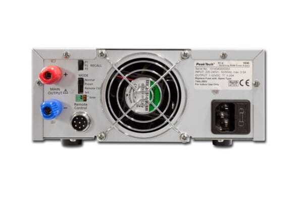 peaktech® p 1530 laboratory power supply dc 1 16 v / 0 60 a