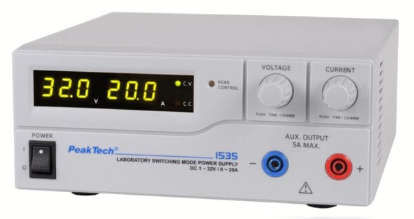 PeakTech® P 1535 Laboratory power supply DC 1 - 32 V / 0 - 20 A - Image 2