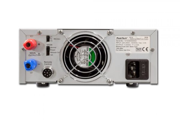 peaktech® p 1535 laboratory power supply dc 1 32 v / 0 20 a