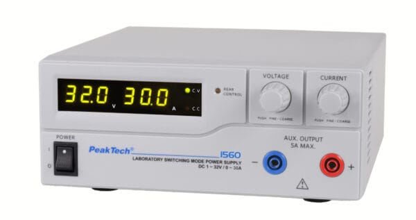 PeakTech® P 1560 Laboratory power supply DC 1 - 32 V / 0 - 30 A - Image 3