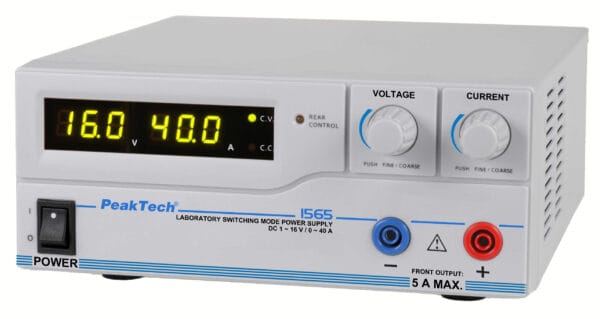 PeakTech® P 1565 Laboratory power supply DC 1 - 16V/0 - 40A & USB - Image 2