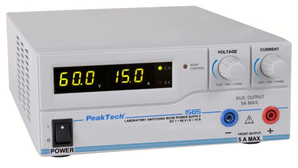 PeakTech® P 1585 Laboratory power supply DC 1 - 60V / 0 - 15A & USB - Image 2