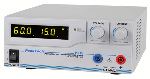 PeakTech® P 1585 Laboratory power supply DC 1 - 60V / 0 - 15A & USB - Image 3