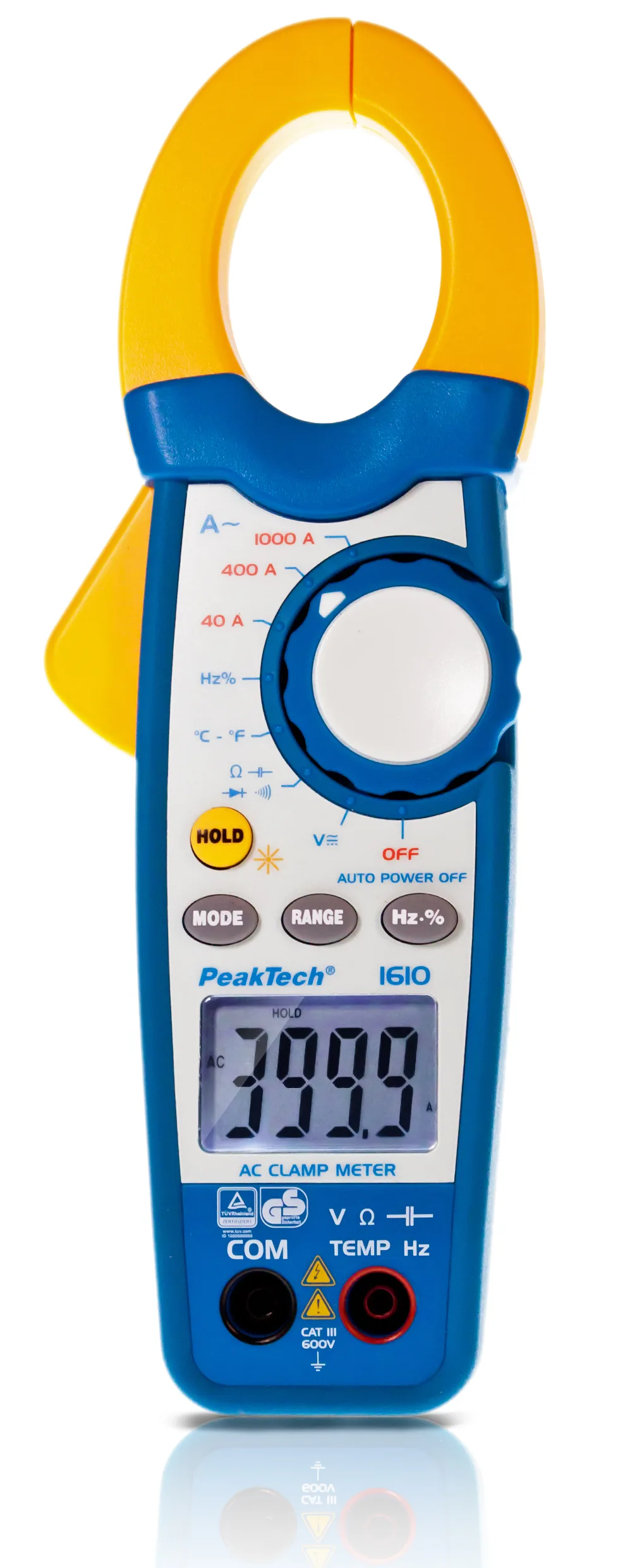 PeakTech® P 1610 Meter penjepit 4.000 hitungan 1000 A AC