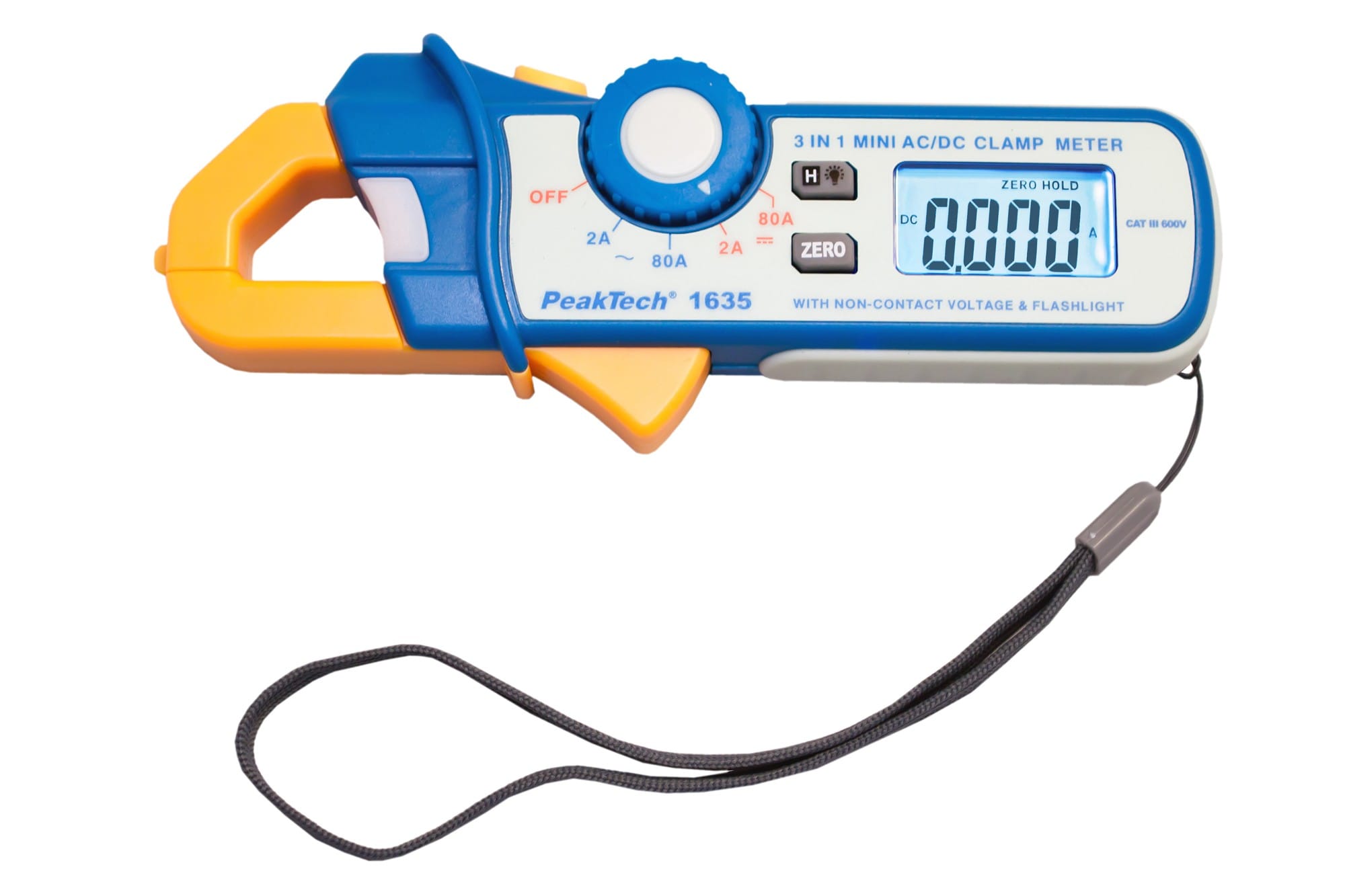 PeakTech® P 1635 Leakage current clamp 2/80 A AC/DC