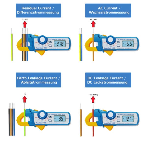 PeakTech® P 1635 Leakage current clamp 2/80 A AC/DC, 1mA resolution - Image 7