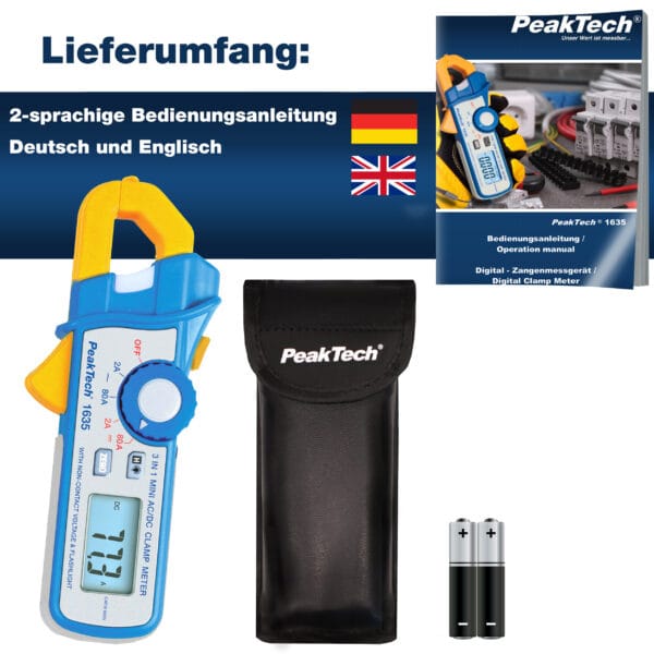 PeakTech® P 1635 Leakage current clamp 2/80 A AC/DC, 1mA resolution - Image 8