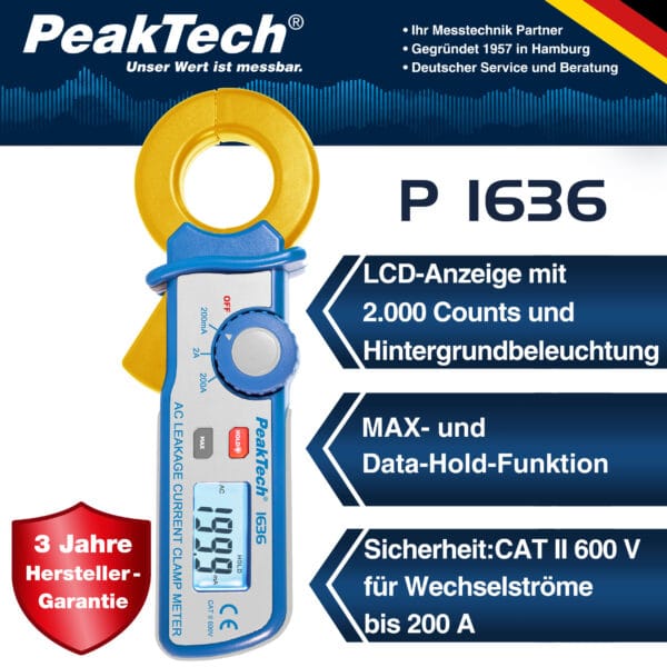 PeakTech® P 1636 Leakage current clamp with a resolution of 100 µA - Image 3