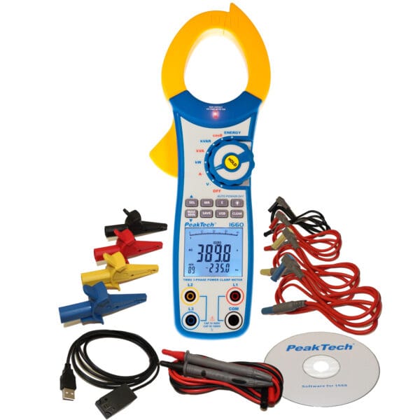PeakTech® P 1660 TrueRMS power clamp meter 1000 A AC up to 750 kW - Image 2