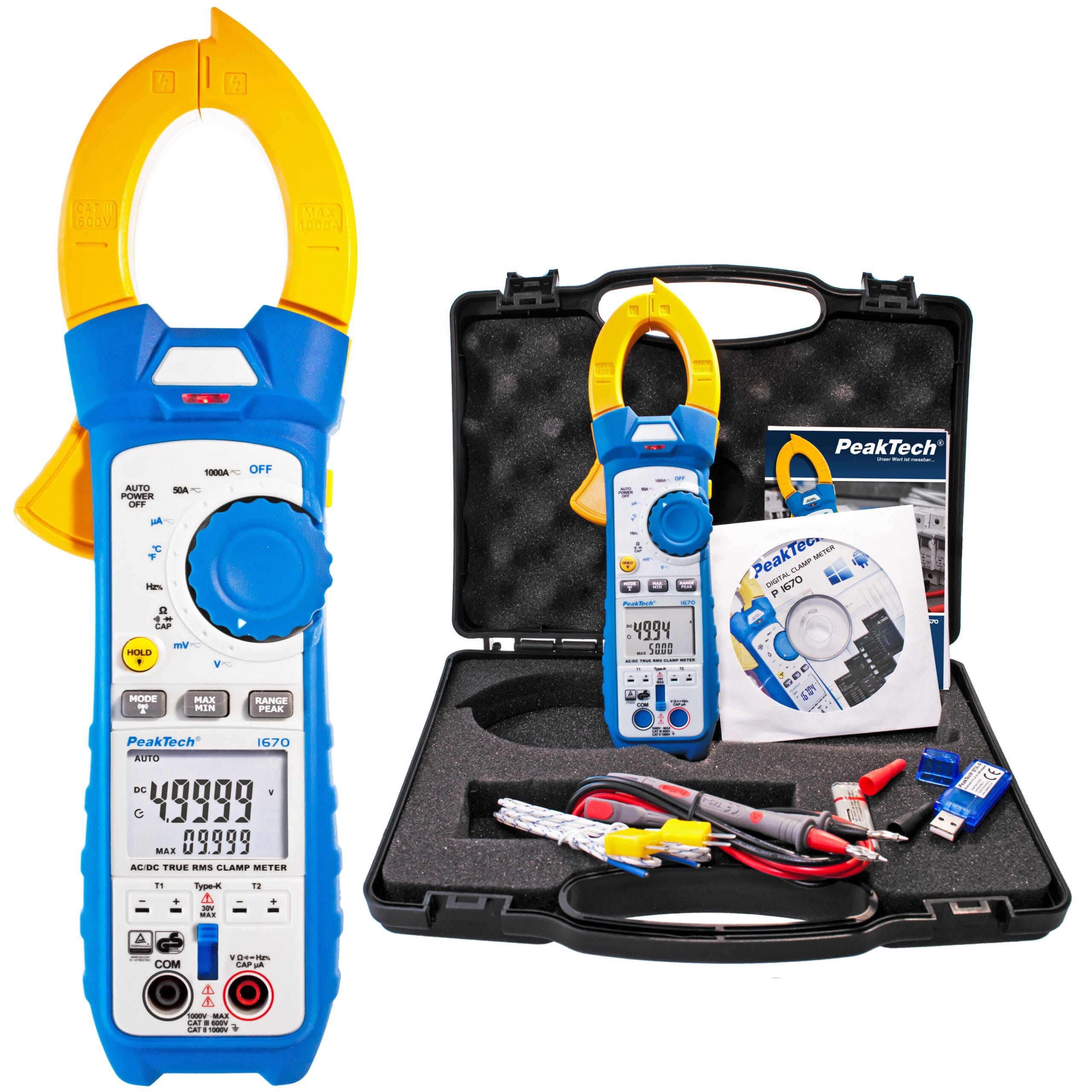 PeakTech® P 1670 TrueRMS clamp meter 50