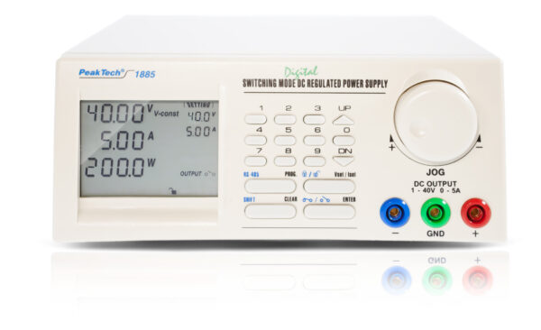 PeakTech® P 1885 Laboratory power supply DC 1 - 40V / 0 - 5A with USB