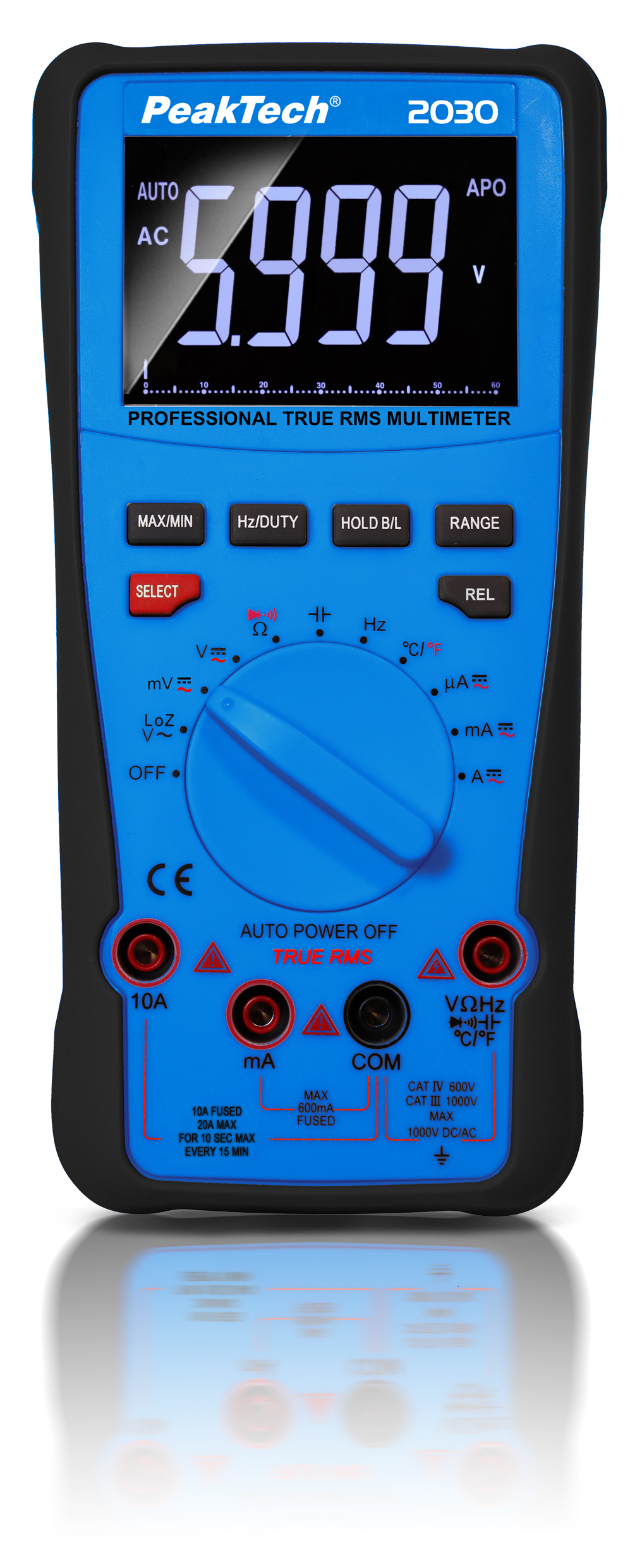 PeakTech® P 2030 True RMS 1000V Digital Multimeter 6000 Counts