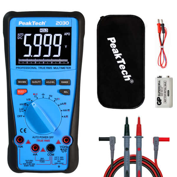 PeakTech® P 2030 True RMS 1000V Digital Multimeter 6000 Counts - Image 2
