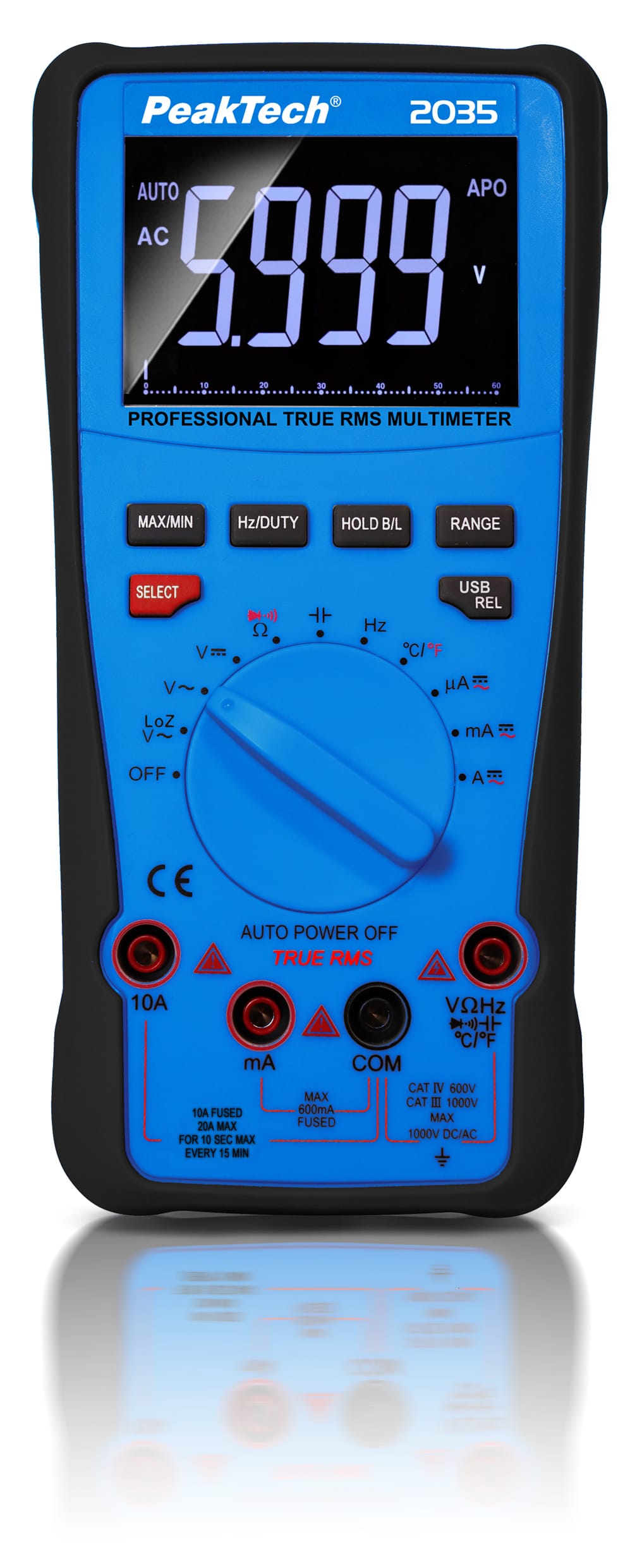 PeakTech® P 2035 True RMS 1000V Digital Multimeter 6000 Counts