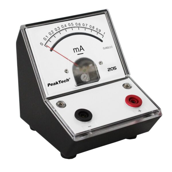 peaktech® p 205 03 analog amperemeter 0 ... 1ma dc