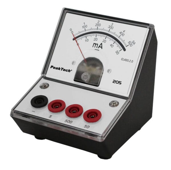 PeakTech® P 205-04 Analog amperemeter - 0 ... 50/500mA/5A DC - Image 2