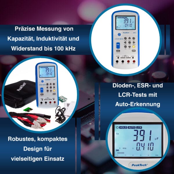 PeakTech® P 2170 LCR-/ESR-Meter, 100 Hz - 100 kHz, with USB - Image 5