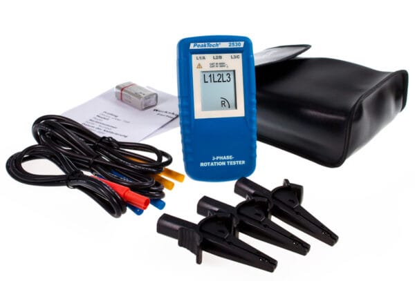 PeakTech® P 2530 3-phase direction indicator with LCD display - Image 2
