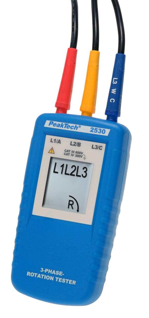 PeakTech® P 2530 3-phase direction indicator with LCD display - Image 3