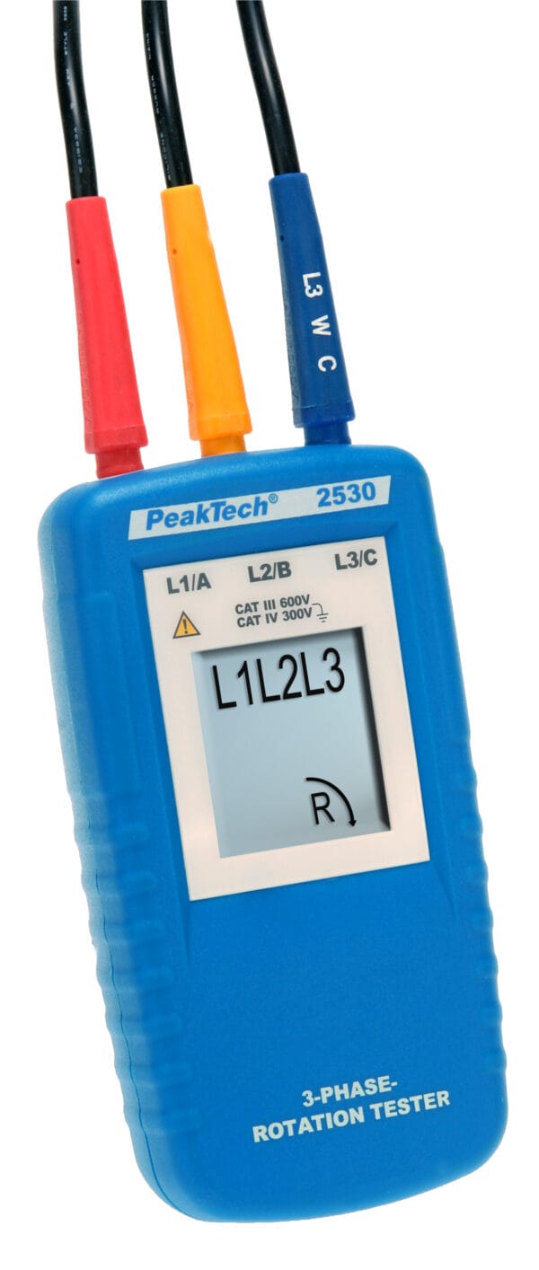 PeakTech® P 2530 3-phase direction indicator with LCD display - Image 4