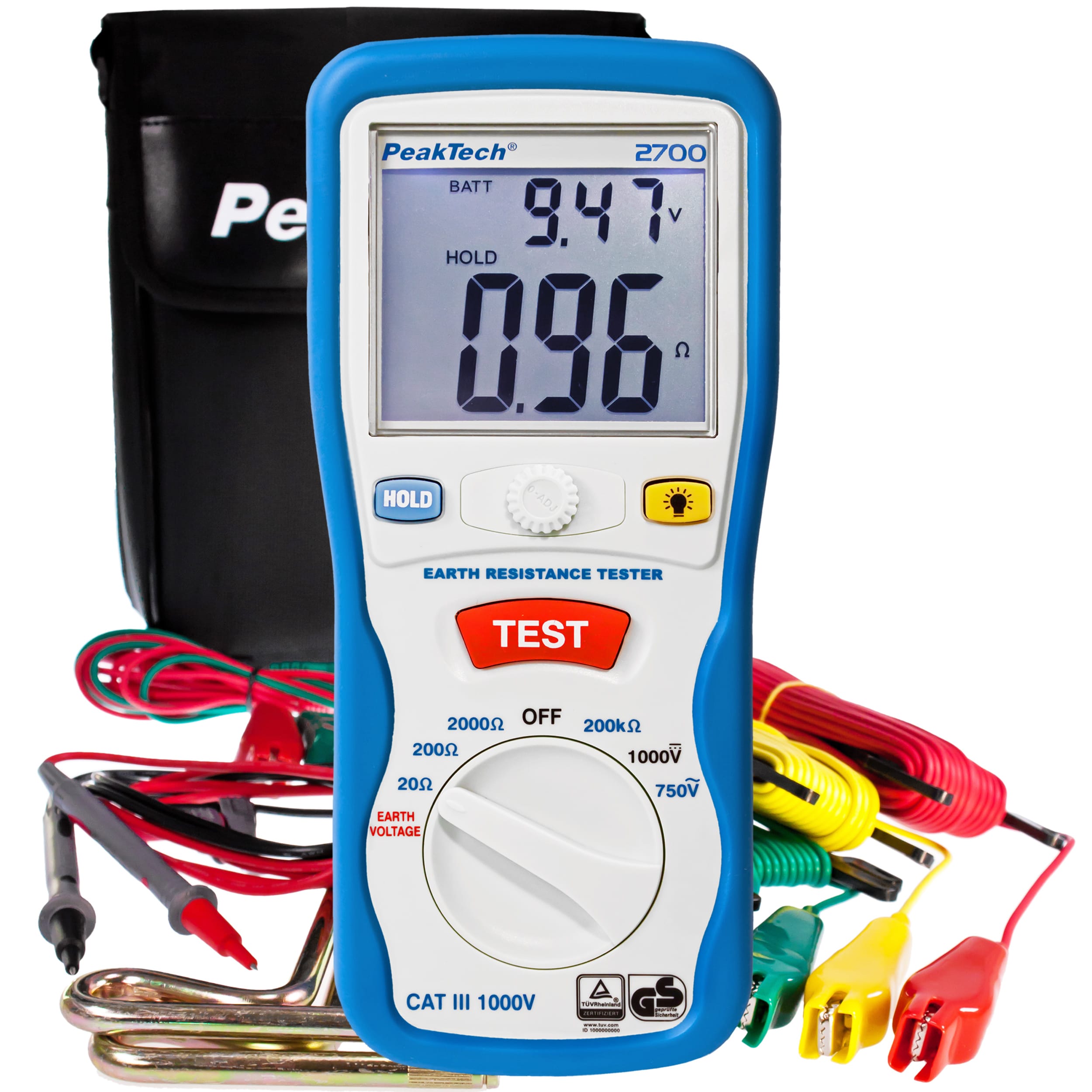 PeakTech® P 2700 Digital earth tester