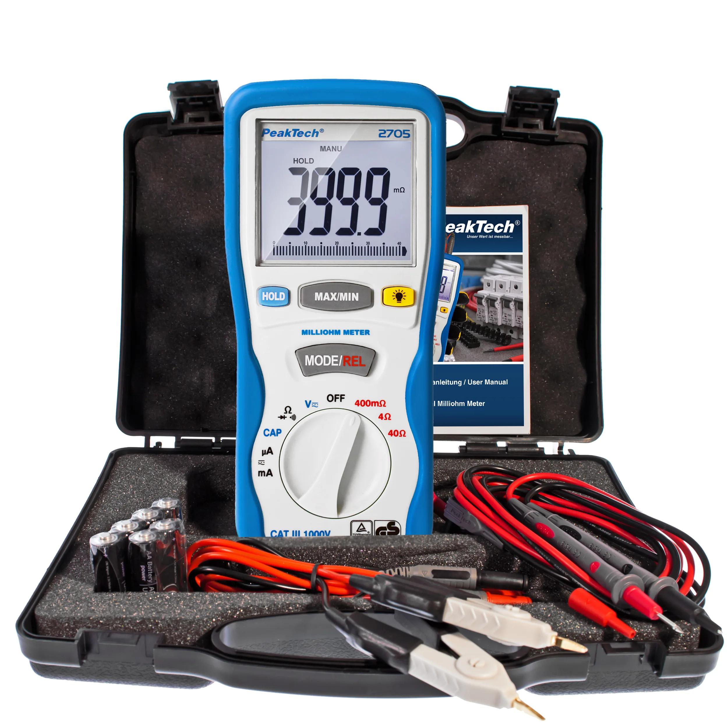 PeakTech® P 2705 Digital milliohmmeter