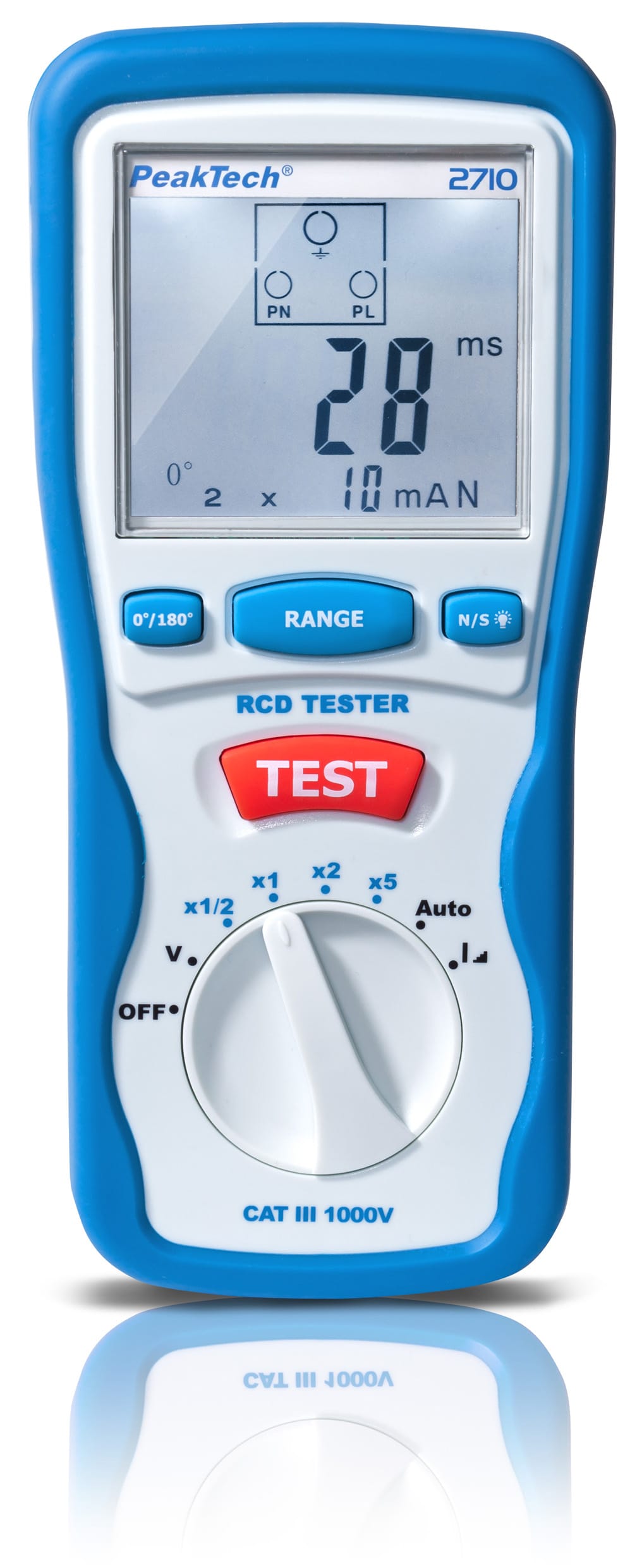 PeakTech® P 2710 Digital RCD tester