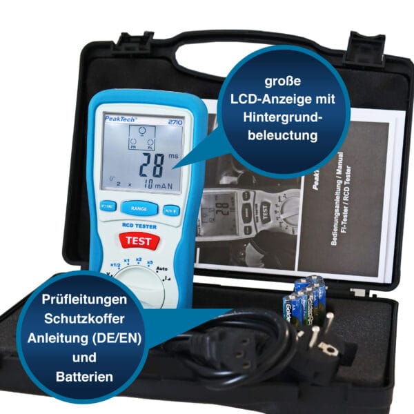 PeakTech® P 2710 Digital RCD tester - Image 3