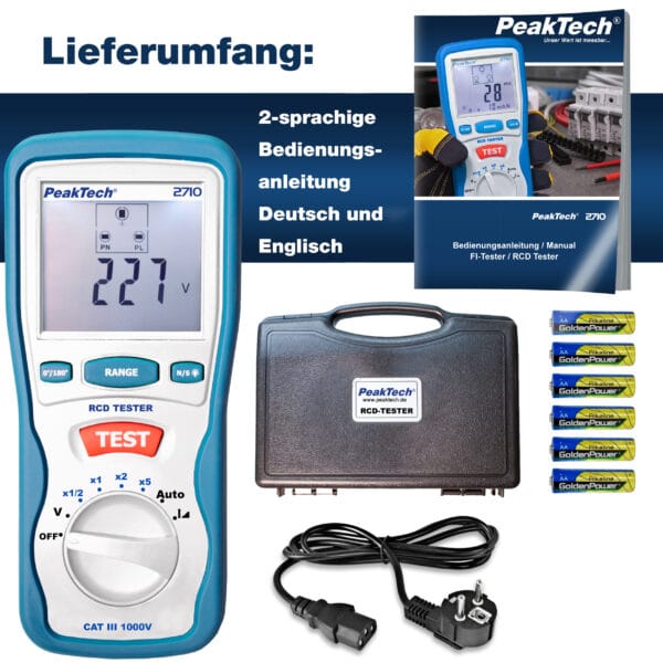 PeakTech® P 2710 Digital RCD tester - Image 6