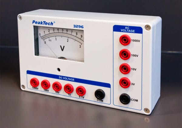 PeakTech® P 3296 Analog voltmeter, 0 ... 0.1/1/10/100 / 1000V AC/DC - Image 5